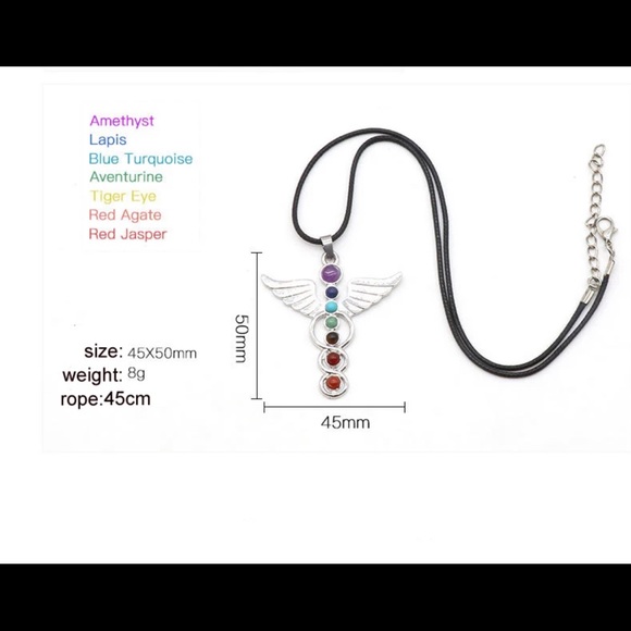 (Only 1 sets left)Crystal collection chakra stone set with necklace in abag+box - Picture 7 of 9